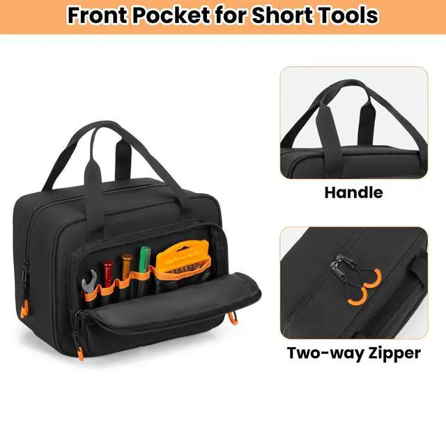 Alt view image 2 of 7 - Carrying Case Compatible with Klein Tools 80101/ ET310 AC Circuit Breaker Finder, Home Tester Kit Storage Bag for Digital Multimeter, Clamp Meter or Other Electrical Test Tools (Bag Only)