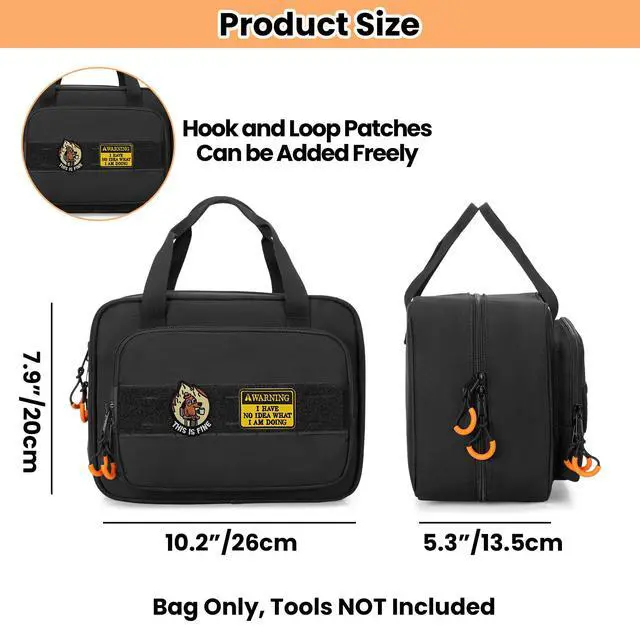 Alt view image 6 of 7 - Carrying Case Compatible with Klein Tools 80101/ ET310 AC Circuit Breaker Finder, Home Tester Kit Storage Bag for Digital Multimeter, Clamp Meter or Other Electrical Test Tools (Bag Only)