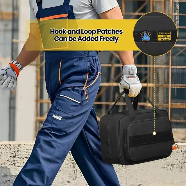 Alt view image 6 of 7 - Carrying Bag Compatible with Fluke Digital Multimeter/325 Clamp Multimeter, Electric Tester Tool Storage Bag with Multiple Pockets for Electrician (Bag Only)