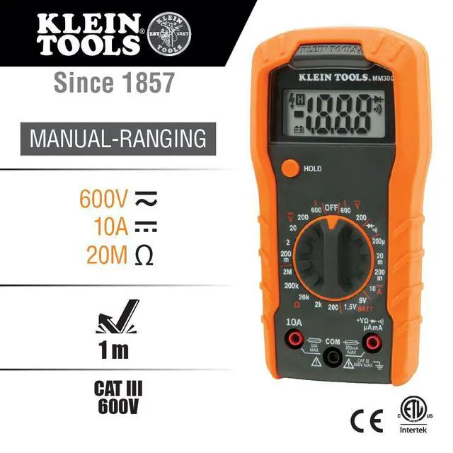 Alt view image 2 of 7 - 80067 Electrical Test Kit with IR Digital Thermometer, Multimeter, Non-Contact Voltage Tester Pen and Receptacle Tester, 4-Piece