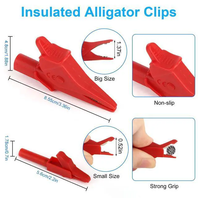 Alt view image 6 of 7 - 25PCS Silicone Multimeter Test Leads Kit: Replaceable Wire Piercing Probes, Test Hook Clips, Alligator Clips, Testing Tweezer for Digital Electrical Multimeter Testing