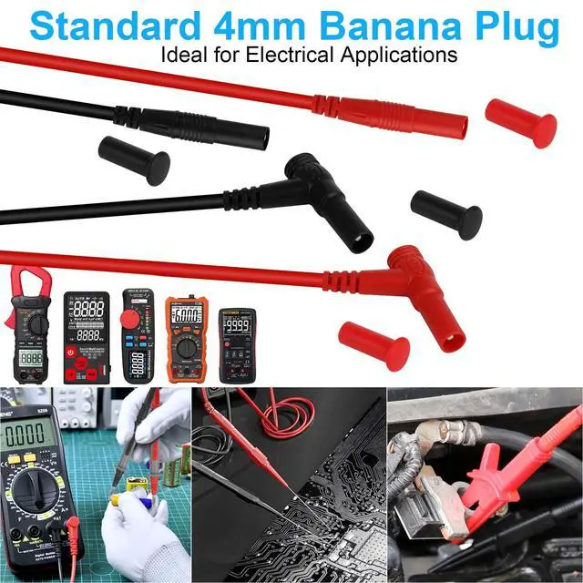 Alt view image 7 of 7 - 25PCS Silicone Multimeter Test Leads Kit: Replaceable Wire Piercing Probes, Test Hook Clips, Alligator Clips, Testing Tweezer for Digital Electrical Multimeter Testing
