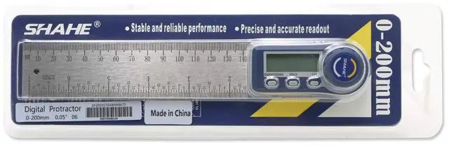 Alt view image 7 of 7 - Digital Angle Finder,2 in 1 Digital Protractor, 7 inch / 200mm Stainless Steel Digital Angle Ruler with Zeroing and Locking Function