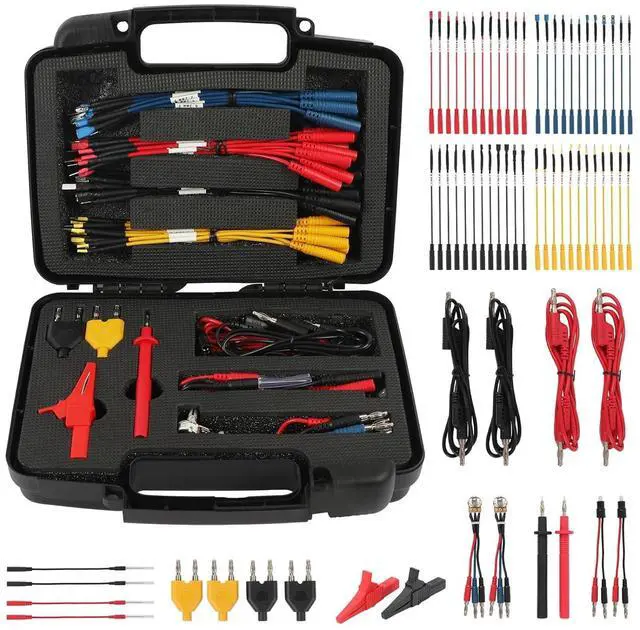 Main image of 68PCS Multimeter Test Leads Kit, Test Leads with Replaceable Wire Piercing Probes, 32A/1000V Alligator Clips, Banana Plug Adapters, Jumpers, Extension Male to Female Connector 4mm Banana Plug