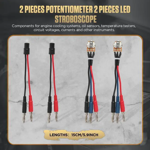 Alt view image 5 of 7 - 68PCS Multimeter Test Leads Kit, Test Leads with Replaceable Wire Piercing Probes, 32A/1000V Alligator Clips, Banana Plug Adapters, Jumpers, Extension Male to Female Connector 4mm Banana Plug