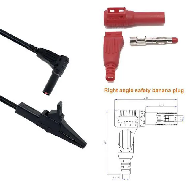Alt view image 3 of 6 - Heavy Duty Alligator Clips Test Leads for Multimeter & Voltmeter - Large Gator Test Lead with Insulated Clamps - Alligator Clips Electrical Testing, Automotive Circuits,Banana Plug Meter Leads, 3 Ft