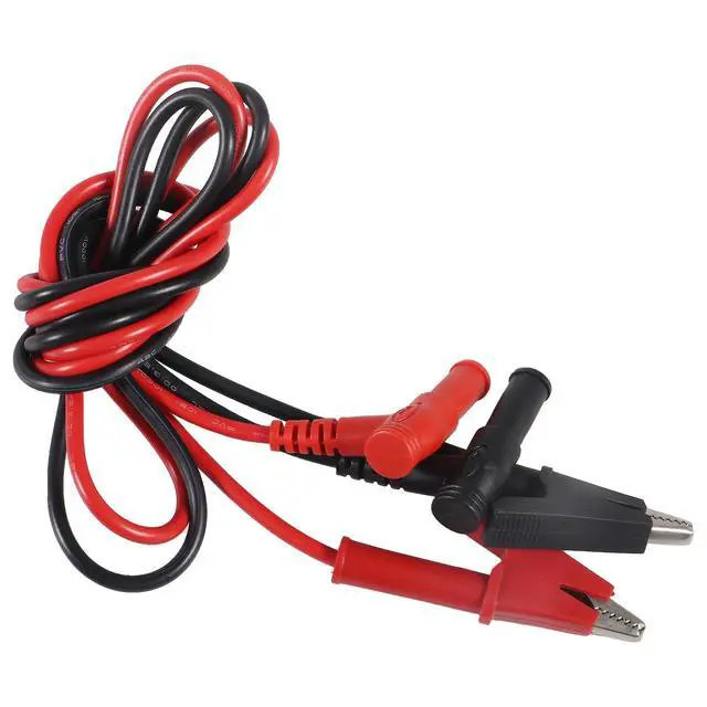 Alt view image 7 of 7 - 2pcs Multimeter Test Leads Banana Plug Right Angle to Alligator Clips Soft Test Cable Wires for Electrical Testing 3.3ft / 1m