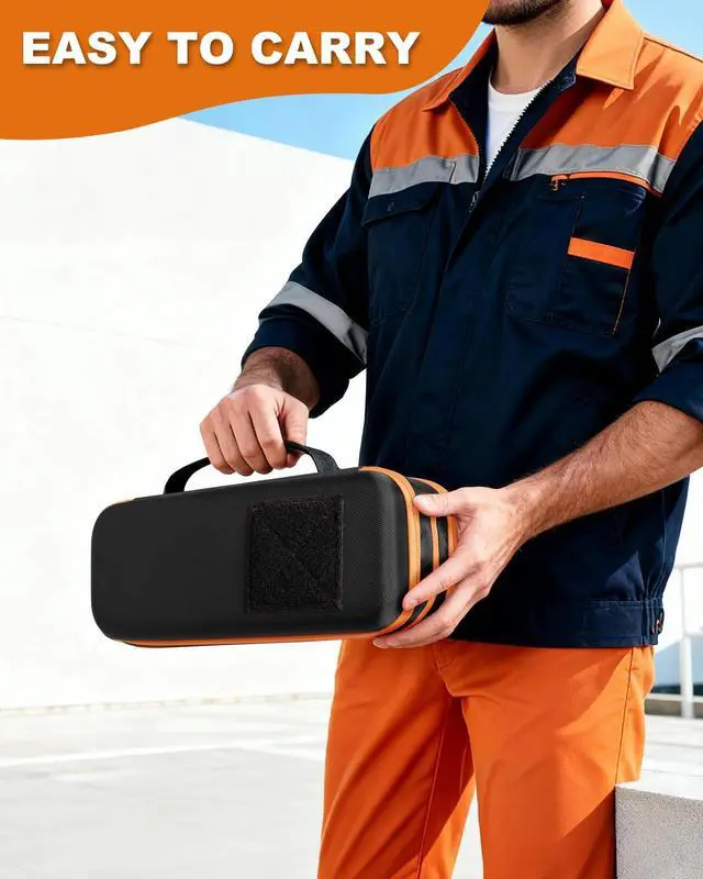 Alt view image 6 of 7 - Hard Tool Carrying Case Compatible with Klein Tools 80101/ET310 AC Circuit Breaker Finder, Fluke Digital Multimeter/325 Clamp Multimeter, Electric Tester Bag with Zipper, Black (Empty Bag)