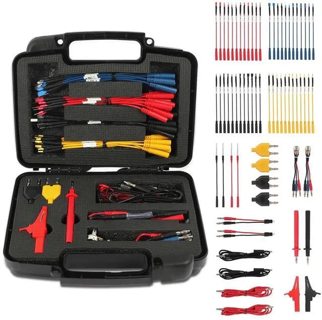 Main image of 68 PCS Automotive Circuit Test Lead Kit,Multimeter Test Leads Set,Electrical Breakout Leads Automotive Kit with Terminals,Alligator Clip,Acicular Probe,Banana Plug Adapters,Volt Meter Lead
