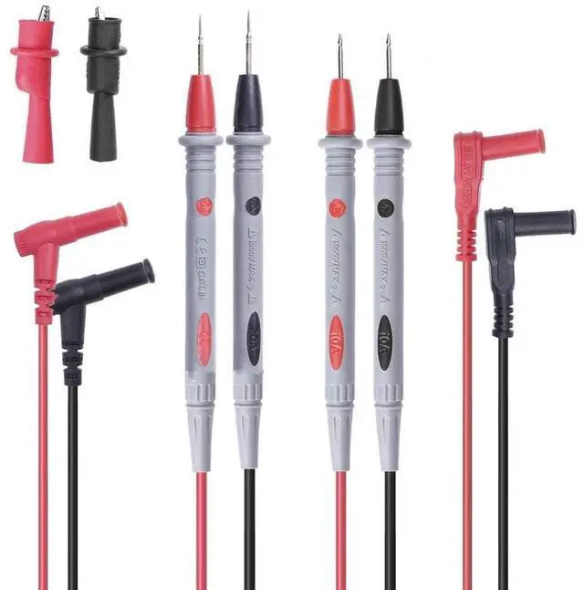 Main image of 1000V 20A Multimeter Test Leads Probes Banana Plug, 2set Digital Multimeter Probes Electrical Test Probe and 1set Alligator Clips