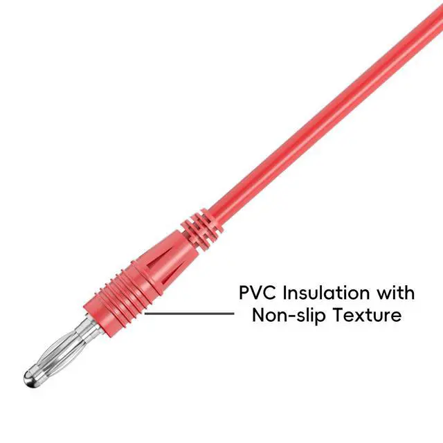 Alt view image 4 of 5 - 2PCS 4mm Banana Plug to Test Hook Clips Test Leads Copper Soft Cable Wires for Multimeter Electrical Testing 500V 5A