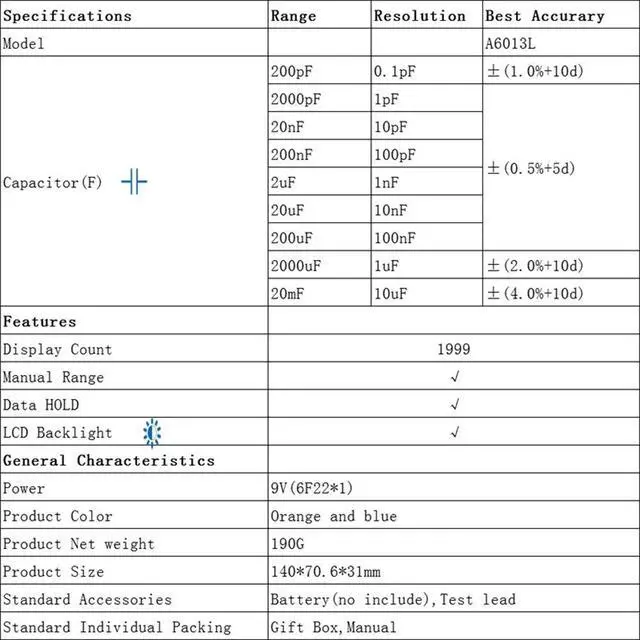 Alt view image 5 of 6 - A6013L Capacitor Tester