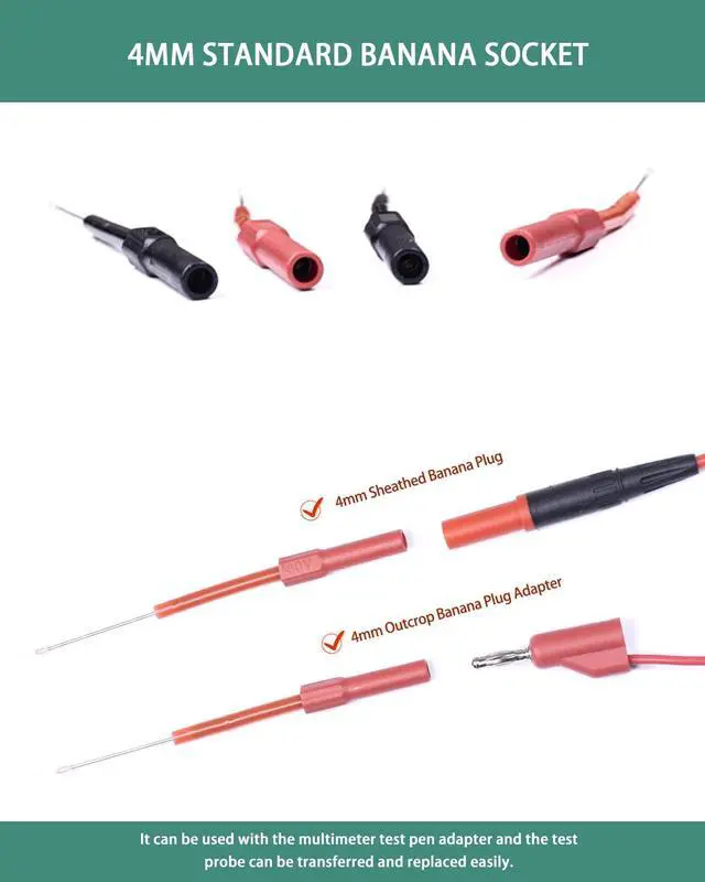 Alt view image 2 of 7 - Back Probe Kit, 4 PCS Flexible Back Probes Automotive Diagnostic Test Repair Tools for Car Electrical and Multimeter Testing
