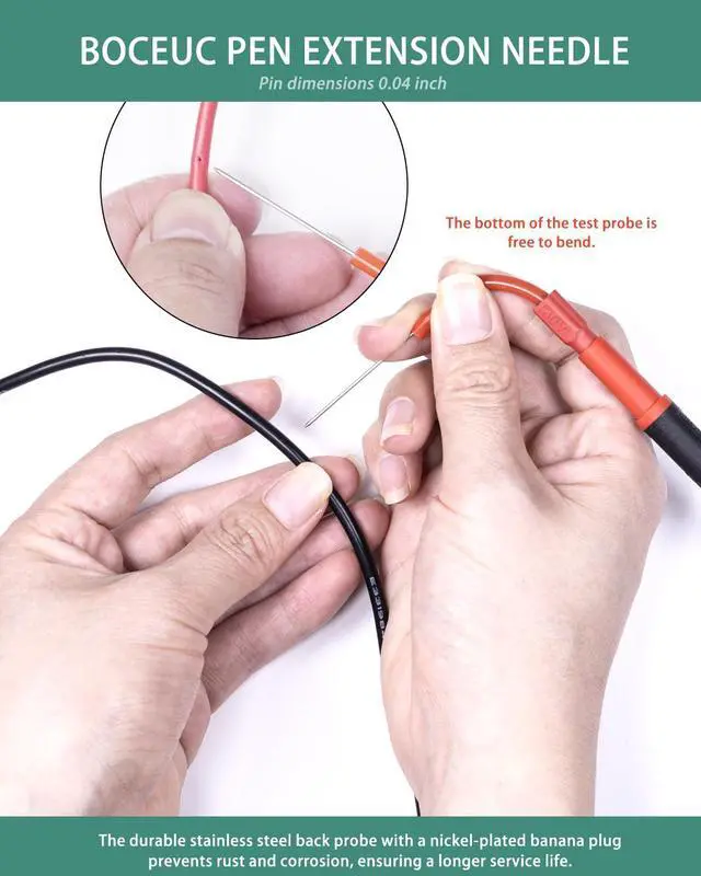 Alt view image 6 of 7 - Back Probe Kit, 4 PCS Flexible Back Probes Automotive Diagnostic Test Repair Tools for Car Electrical and Multimeter Testing
