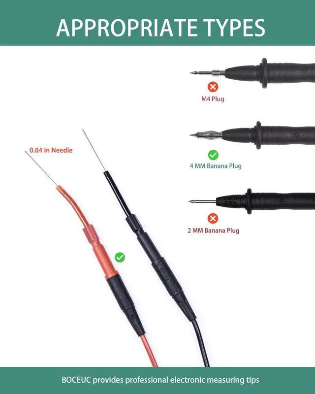 Alt view image 5 of 7 - Back Probe Kit, 4 PCS Flexible Back Probes Automotive Diagnostic Test Repair Tools for Car Electrical and Multimeter Testing