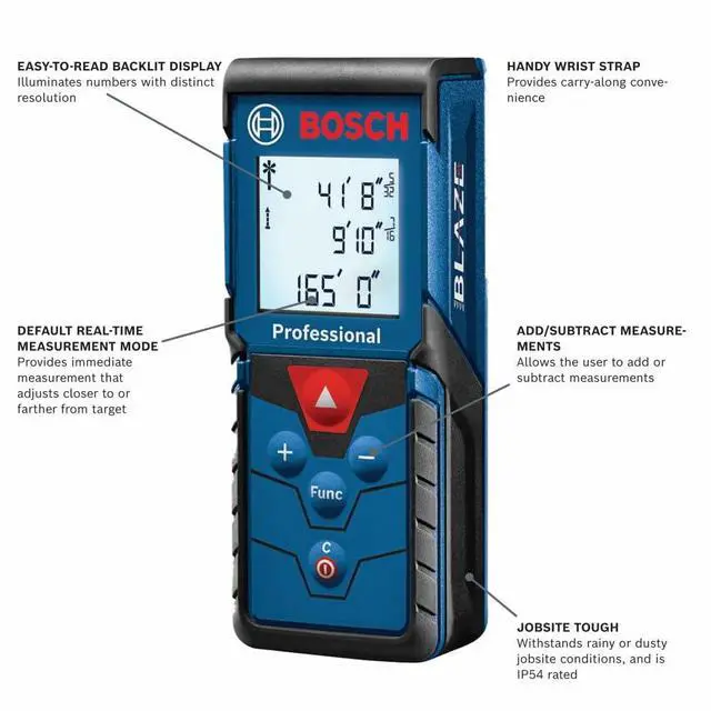 Alt view image 2 of 7 - GLM165-40 Blaze Pro 165 Ft. Laser Measure, Distance Measuring Laser