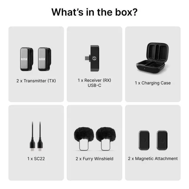 Alt view image 7 of 7 - Wireless Micro - Compact Wireless Microphone, Two Mics with Charge Case for Smartphone Content Creation - USB-C, Black