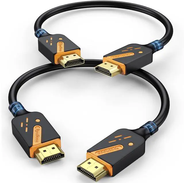 Main image of 4K HDMI Cable 0.5FT 2-Pack, 6 Inch High Speed 18Gbps HDMI 2.0 Cord, Support 4K@60Hz / 2K@144Hz, HDR10, Dolby, ARC, HDCP 2.2 for TV, Monitor, PC, Laptop, HDMI Switch, HDMI Splitter, KVM, Projector