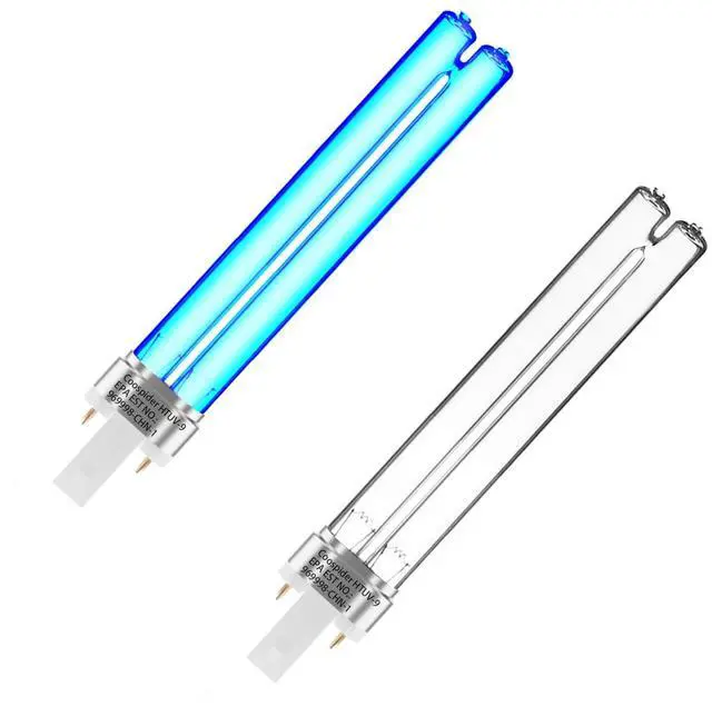 Main image of 2 pcs 9 WATT UVC PL-S9/TUV G23 Base Replacement UV Light Bulb for Outdoor Pond Clarifier Compatible with JUP-01 UVE9 CF400 CF500 UVCP-9 UV Light for Aquarium