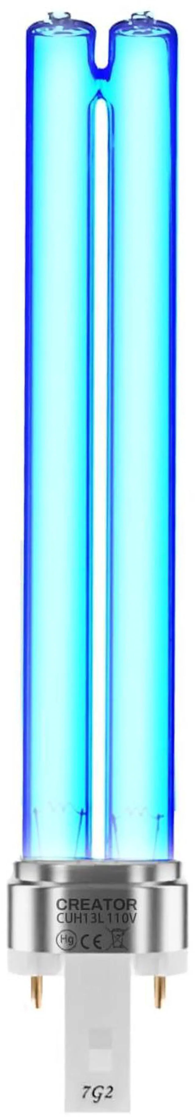 Alt view image 5 of 7 - 2 Pack 13 Watts UV UVC G23 Base Germicidal Ultraviolet Light Bulb Compatible w/Jebao Pond Sunsun Grech, UV Light for Pond