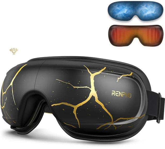 Main image of Eye Massager with Heat and Cooling Voice Control, Fathers Day Dad Gifts for Husband Men, FSA Eligible HSA, Massaging Eye Mask for Dry Eyes Head Tension and Stress Relief - Eyeris Kintsugi