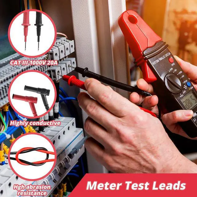 Alt view image 4 of 7 - Meter Test Leads CAT III 1000V 20A Replacement for FLUKE Ideal Simpson