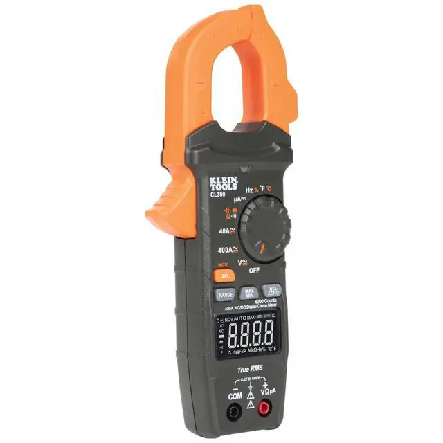 Alt view image 6 of 7 - CL390 AC/DC Digital Clamp Meter, Auto-Ranging, 400 Amp, NCVT Tester, Hi-Viz LCD Display, TRMS, Continuity Resistance, Temperature and More