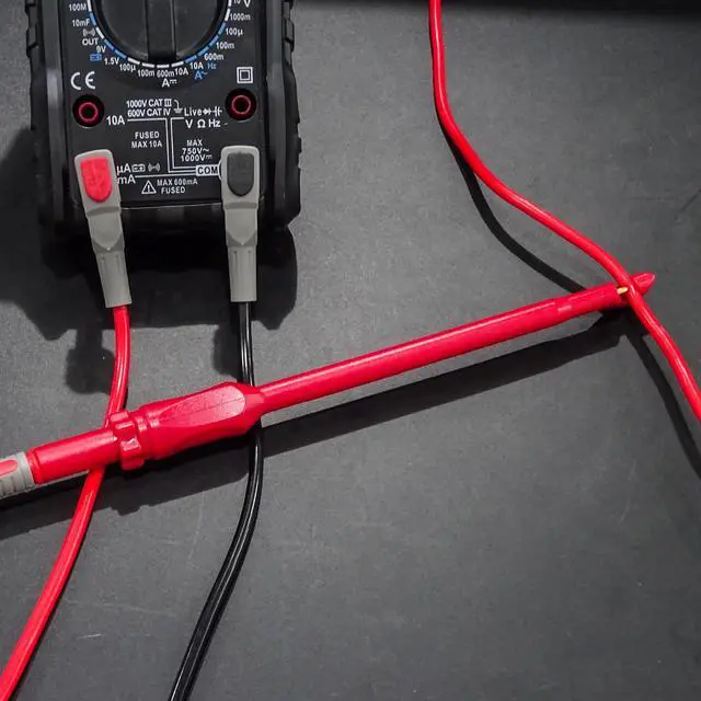 Alt view image 7 of 7 - Multimeter Automotive Test Leads Kit with Wire Piercing Clip Puncture Probes 4mm Banana Plug Extension Test Cable Set