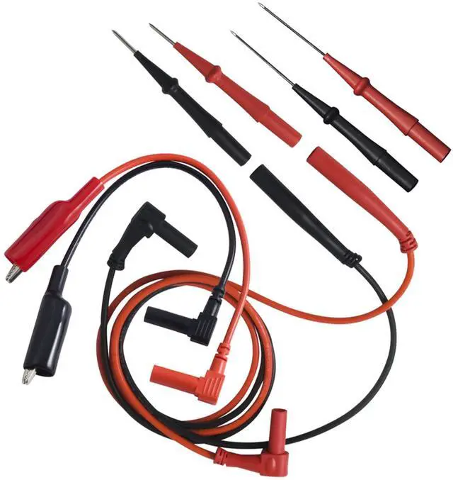 Main image of ADK7 Deluxe Silicone Test Lead Kit Professional HVAC/R Multimeter Lead Set with Gold-Plated Tips, Alligator Clip Extensions, and Extended Reach Molex Probes High-Heat & Cold-Weather