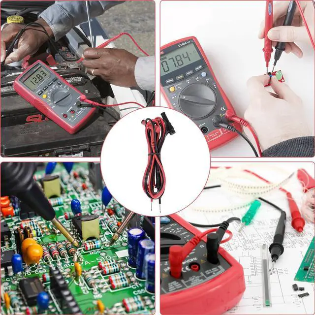 Alt view image 6 of 6 - Meter Test Leads Cat III 1000V 20A Replacement for Fluke Ideal Simpson - Premium Insulated Flexible Probes
