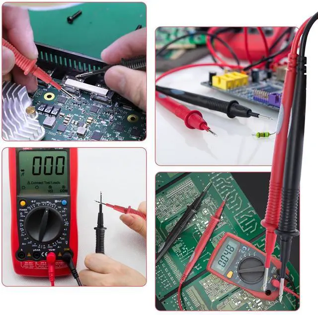 Alt view image 4 of 6 - Meter Test Leads Cat III 1000V 20A Replacement for Fluke Ideal Simpson - Premium Insulated Flexible Probes