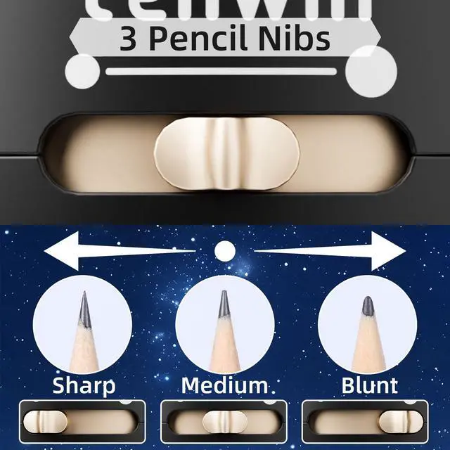 Alt view image 5 of 7 - Electric Pencil Sharpener for 7-12mm Pencil Built-in Breathing Light