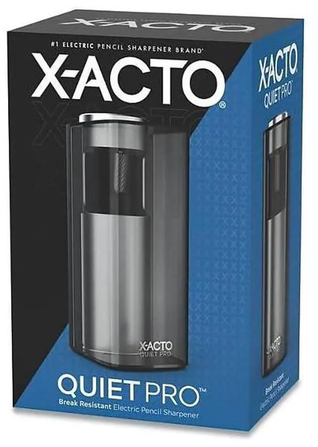 Main image of Electric Pencil Sharpener, Quiet Pro, Auto-Adjust Dial, Safestart Motor, SmartStop, Black, 1 Count