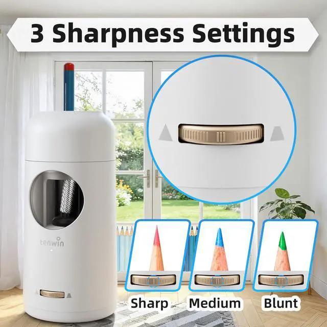 Alt view image 4 of 7 - Fully Automatic Electric Pencil Sharpener for 7-11.5mm Pencils