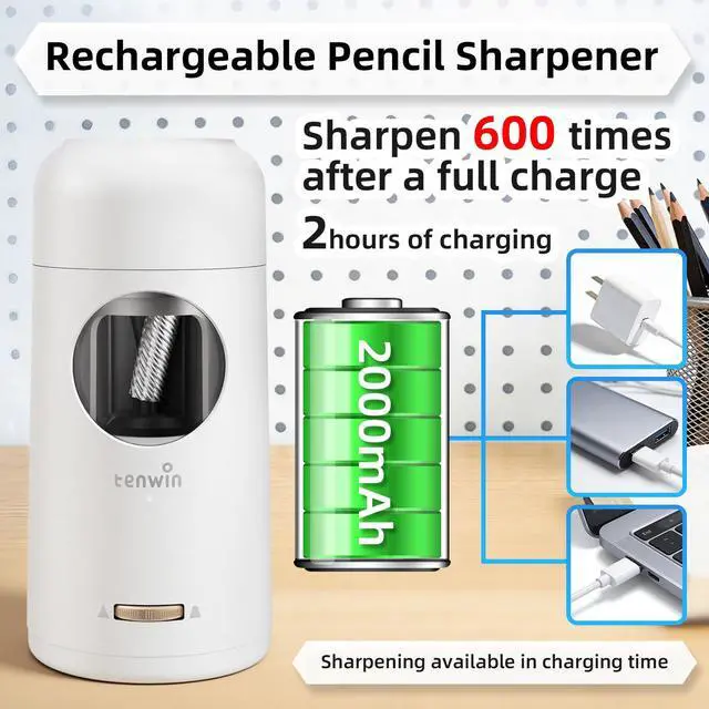 Alt view image 5 of 7 - Fully Automatic Electric Pencil Sharpener for 7-11.5mm Pencils