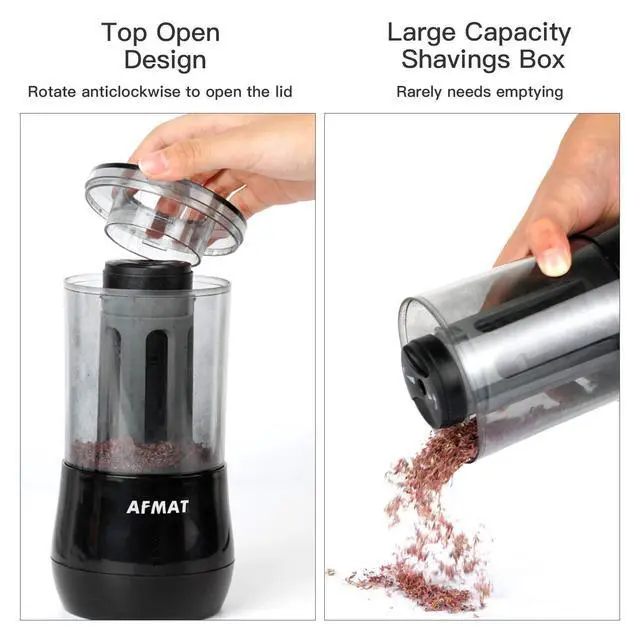 Alt view image 5 of 7 - Rechargeable Long Point Pencil Sharpener for Artist, 3 Point Options, Auto Stop, 8-25mm Super Long Tip, Electric Artist Pencil Sharpener for 6-8.5mm Charcoal/Drawing/Sketching/Colored Pencils