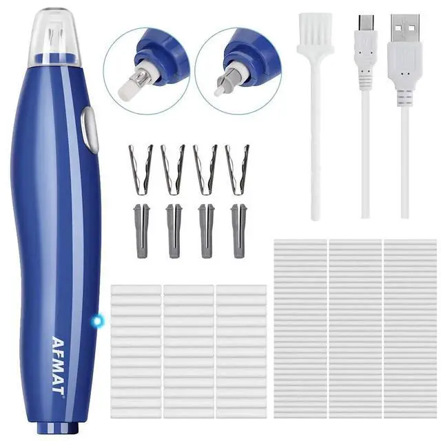 Alt view image 6 of 7 - Electric Pencil Sharpener & Rechargeable Electric Eraser Kit, Auto Stop, Super Sharp & Fast, 140 Eraser Refills, Good for Drafting, Drawing, Crafts, Arts