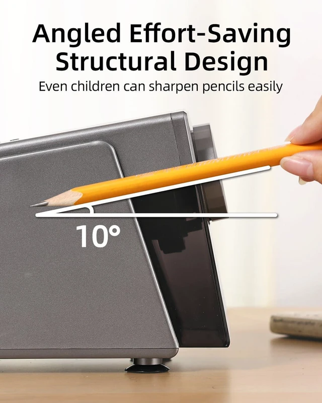 Alt view image 6 of 7 - Electric Pencil Sharpener,Heavy Duty for Classroom, 6-12mm, Silver