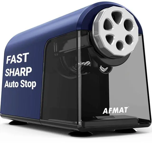 Main image of PSX2 Heavy Duty Electric Pencil Sharpener, 6 Holes, Classroom Sharpener for 6-11mm Pencils, Auto Stop, Super Fast, Save Pencils, School Teacher Must Have Pencil Sharpeners Plug in, Blue