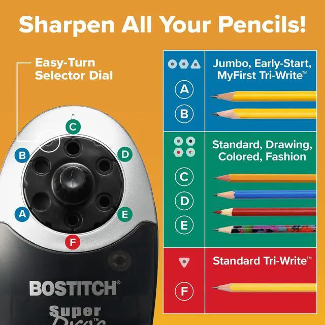Alt view image 3 of 7 - Office Heavy Duty Electric Pencil Sharpener, Classroom, Silver