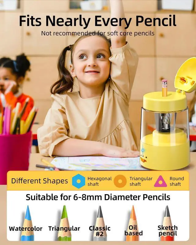 Alt view image 2 of 3 - Lion Electric Pencil Sharpener for Colored Pencils, Rechargeable