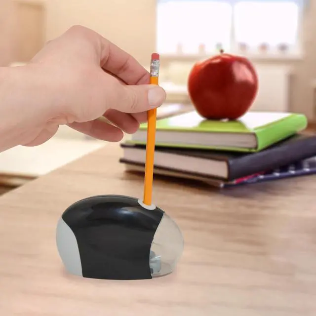 Alt view image 7 of 7 - 55851 Small Battery Powered Pencil Sharpener for School, Home, and Work, Black