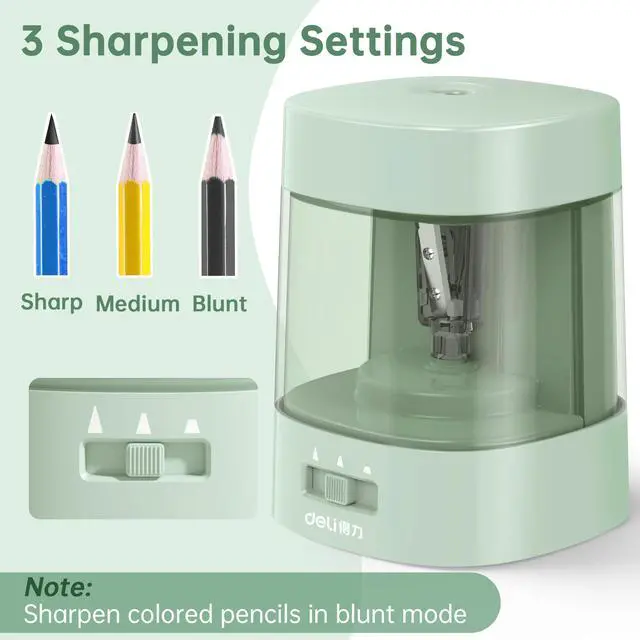 Alt view image 2 of 6 - Electric Pencil Sharpener, Automatic Pencil Sharpeners, Green