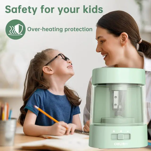 Alt view image 4 of 6 - Electric Pencil Sharpener, Automatic Pencil Sharpeners, Green