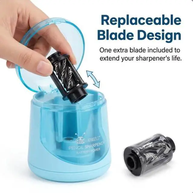 Alt view image 6 of 7 - Battery Pencil Sharpener Electric, Portable &Auto-Stop, Cordless