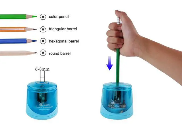 Alt view image 7 of 7 - Battery Pencil Sharpener Electric, Portable &Auto-Stop, Cordless