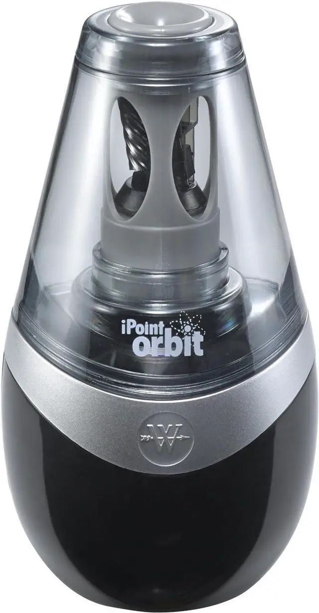 Main image of 16244 iPoint Orbit Battery-Powered Pencil Sharpener for Home and Office, Black