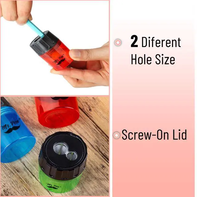 Alt view image 3 of 6 - Pencil Sharpeners Manual, 6 Pack, Dual Hole