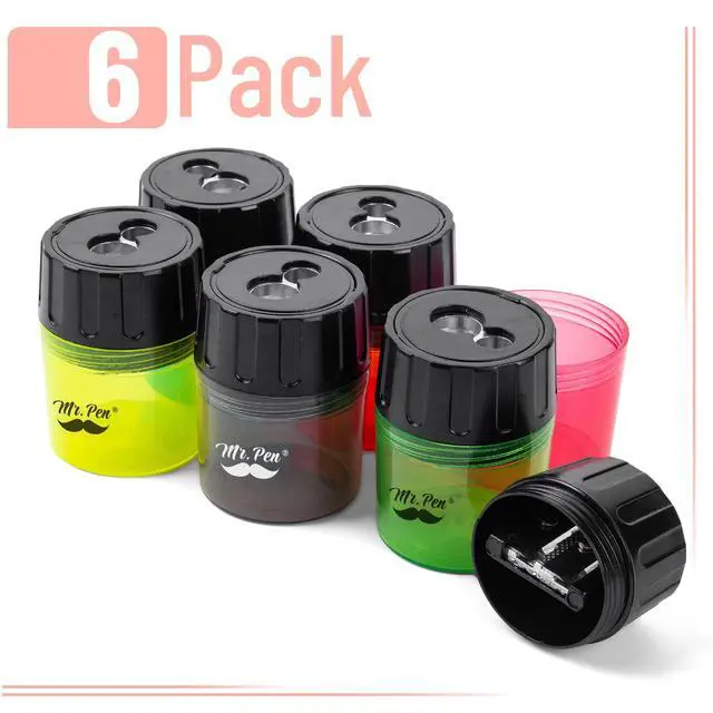 Alt view image 2 of 6 - Pencil Sharpeners Manual, 6 Pack, Dual Hole
