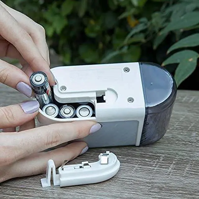 Alt view image 6 of 7 - Mini-Pro Electric Pencil Sharpener, Cordless, White